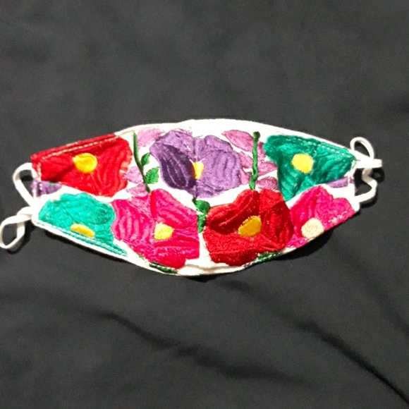 handmade Accessories - Mexican Embroidered Face Mask